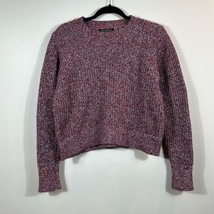 Banana Republic Factory Marled Red and White Crewneck Sweater